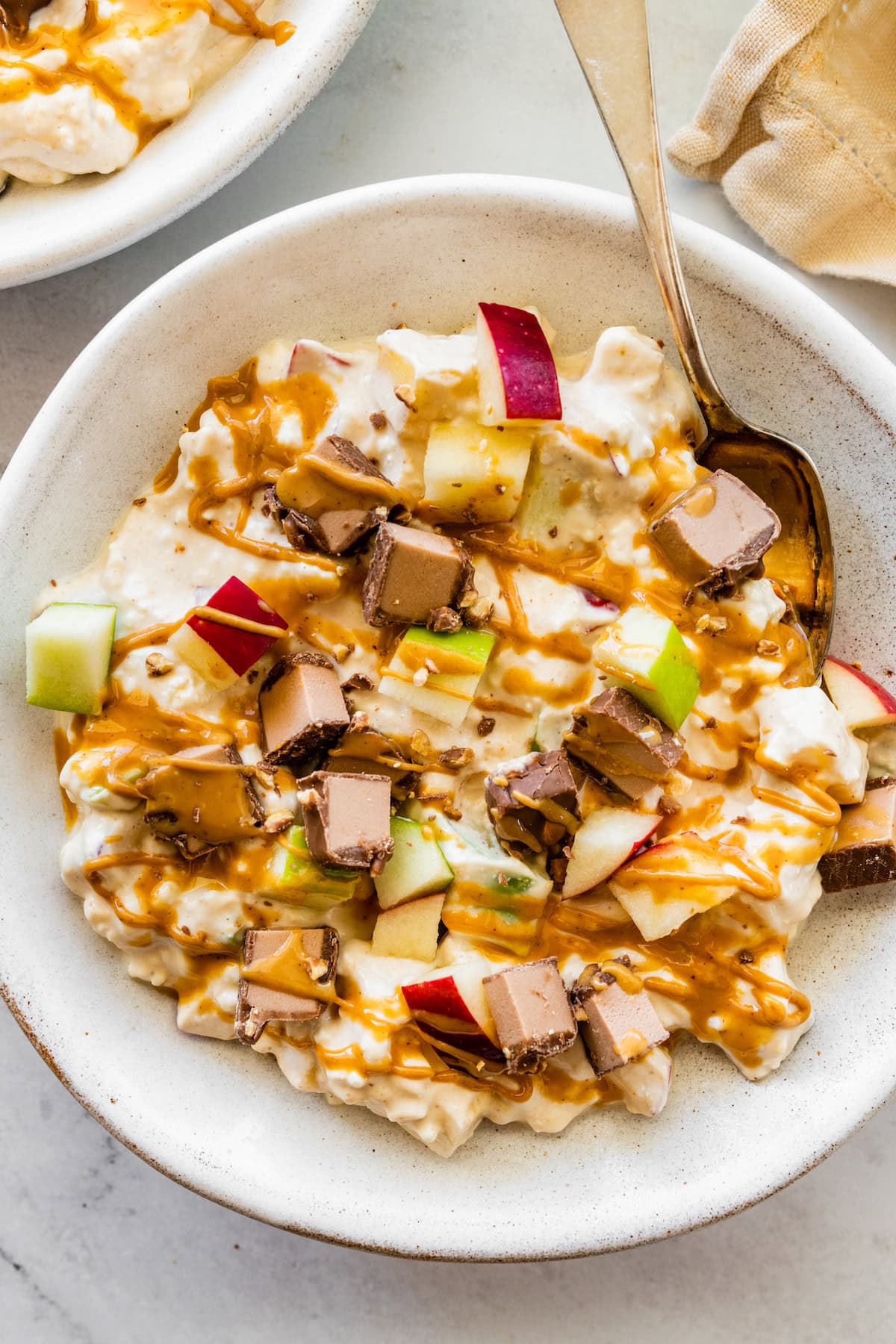 CHEAT DAY: Indulgent Snickers Salad Protein Bowl Delight