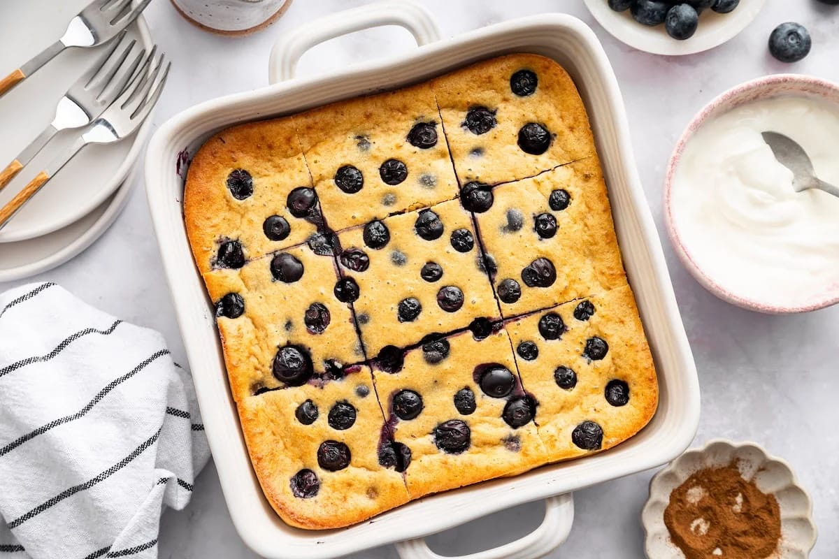 5-MIN FUEL: Blueberry Bliss Cottage Cheese Bake!